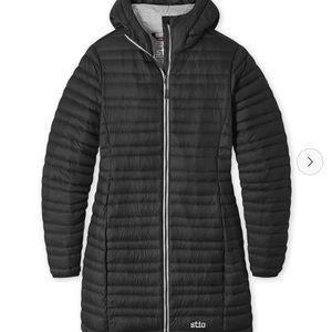 Black womens down parka STIO